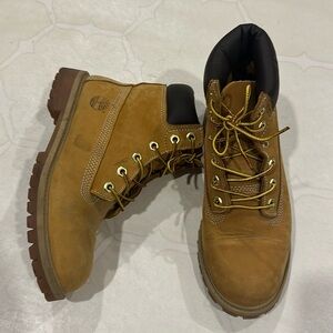 Leather Timberland Lace-Up Boots Tan Camel Men’s 5.5